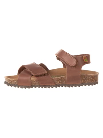 El Naturalista Leren sandalen lichtbruin