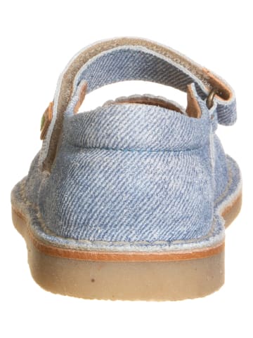 El Naturalista Leder-Spangenballerinas "Nashville" in Hellblau