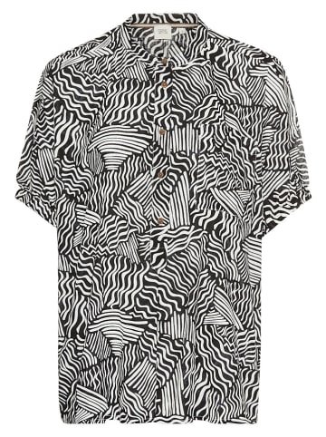 Camel Active Bluse in Schwarz/ Weiß