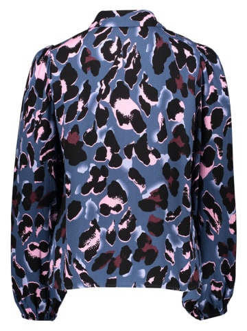 YAS Bluse in Blau/ Schwarz