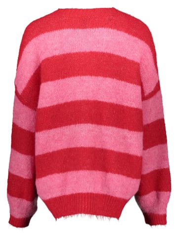 Pieces Pullover in Rot/ Rosa