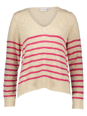 Vila Pullover in Beige/ Pink