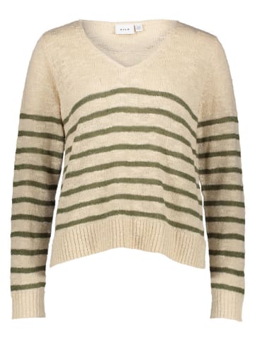 Vila Pullover in Beige/ Grün
