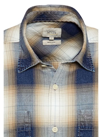 Camel Active Blouse - regular fit - blauw/beige