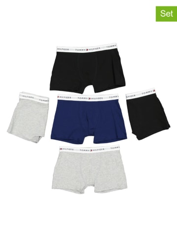 Tommy Hilfiger 5tlg. Set Boxershorts in Schwarz/ Grau/ Dunkelblau