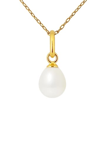 Pearline Vergulde ketting met zoetwaterkweekparel - (L)42 cm