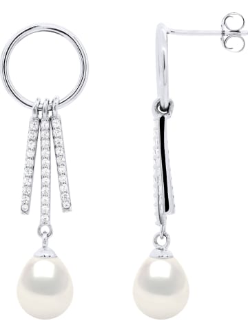 Pearline Zilveren oorstekers met parels