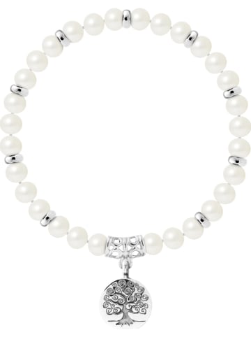 Pearline Perlen-Armband mit Schmuckelement in Weiß
