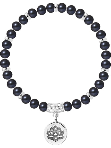 Pearline Parelarmband met sierelement tahitikleurig