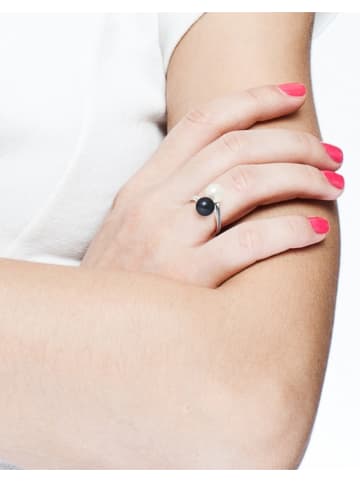 Pearline Weißgold-Ring mit Perlen
