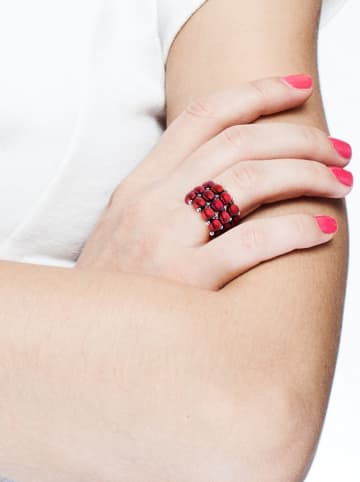 Pearline Perlen-Ring in Rot