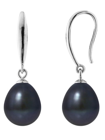 Pearline Zilveren oorhangers met parels