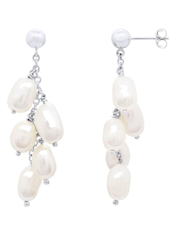 Pearline Zilveren oorstekers met parels