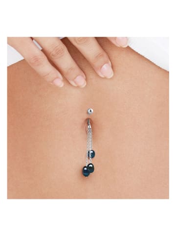 Pearline Srebrny kolczyk z perłami do piercingu