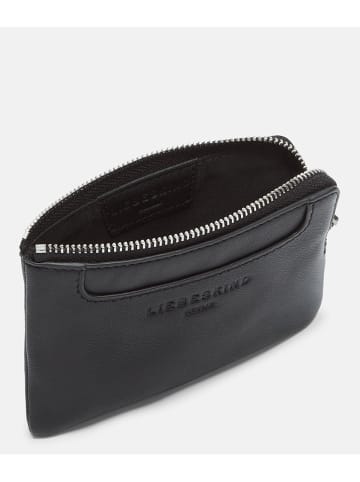 Liebeskind Berlin Leder-Münzbörse in Schwarz - (B)12,8 x (H)7,8 x (T)1 cm