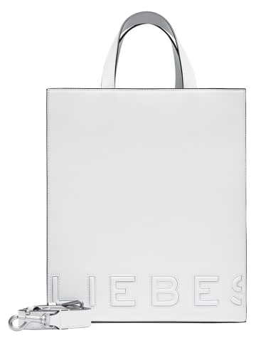 Liebeskind Berlin Skórzana torebka "Paperbag M" w kolorze białym - 29 x 34 x 15 cm