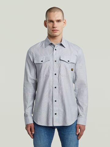 G-Star Koszula w kolorze granatowo-białym