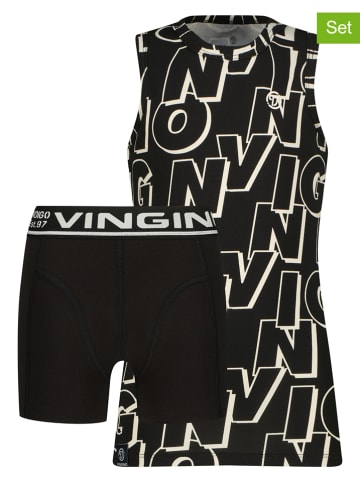 Vingino 2tlg. Wäscheset "Logo" in Schwarz