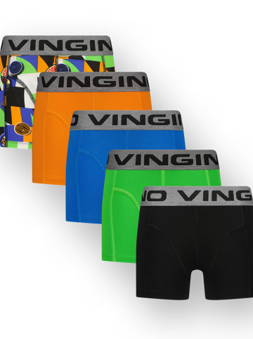 Vingino 5-delige set: boxershorts zwart/blauw/groen
