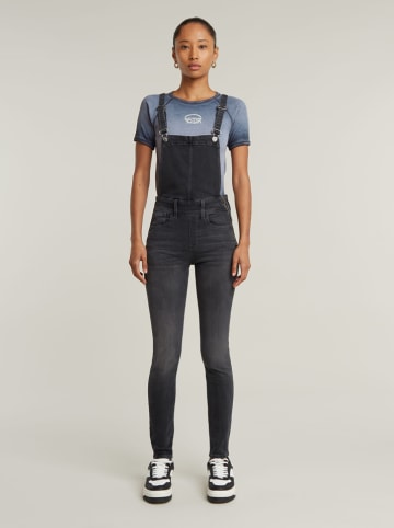 G-Star Ogrodniczki dżinsowe w kolorze antracytowym