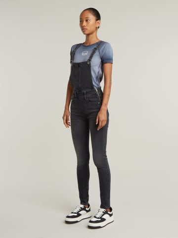 G-Star Ogrodniczki dżinsowe w kolorze antracytowym