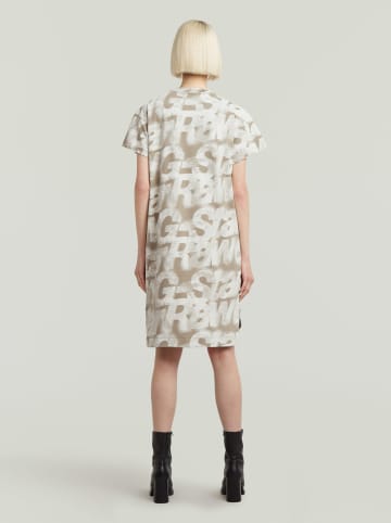 G-Star Kleid in Beige/ Weiß