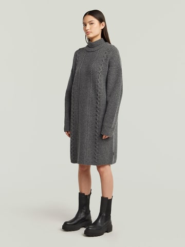 G-Star Wełniana sukienka w kolorze szarym