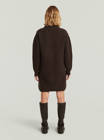 G-Star Wełniana sukienka w kolorze brązowym