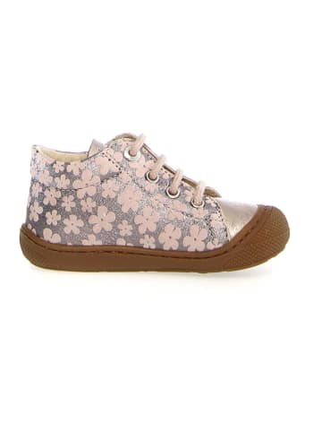 Naturino Leder-Lauflernschuhe "Cocoon" in Siber/ Rosa