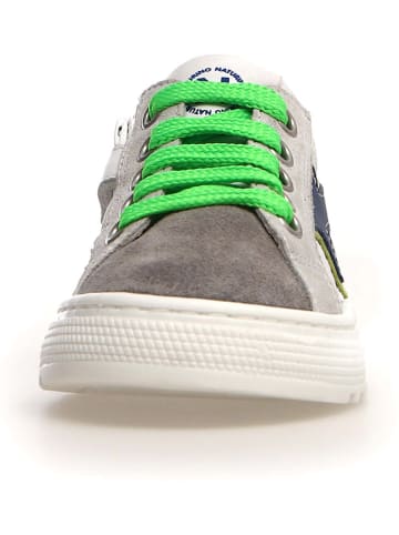 Naturino Leder-Sneakers "Blitz" in Weiß/ Grau