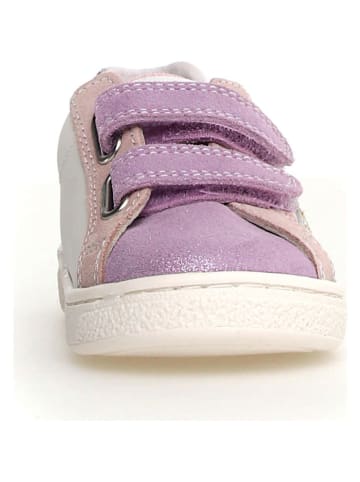 Naturino Leder-Sneakers "Pinn" in Weiß/ Lila