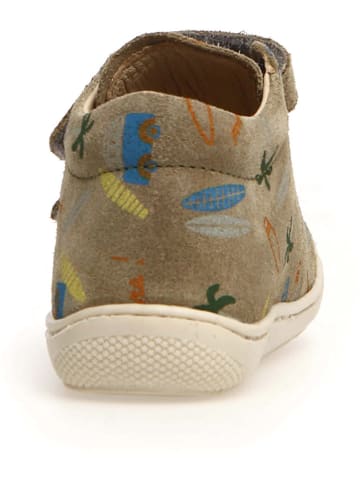 Naturino Skórzane buty "Cocoon" w kolorze khaki do nauki chodzenia