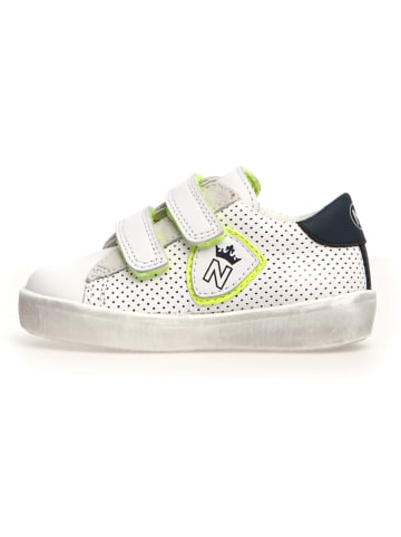 Naturino Leren sneakers "Korey" wit/groen