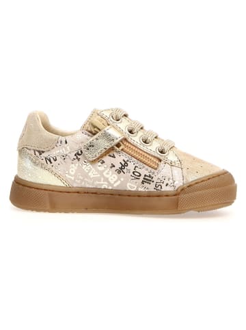 Naturino Leder-Sneakers "Faluk" in Beige/ Gold