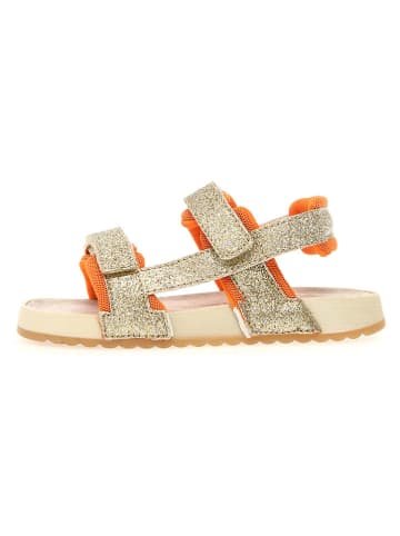 Naturino Leren sandalen "Bearis" oranje/goudkleurig