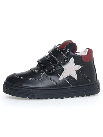 Naturino Leder-Sneakers "Hess" in Schwarz/ Rot