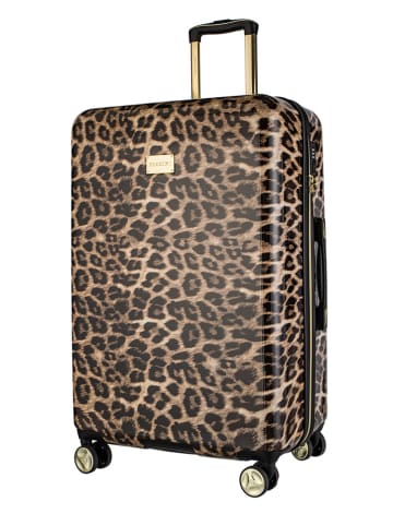 Puccini Hardcase-Trolley "Beverly Hills" in Braun/ Schwarz - (B)53 x (H)76,5 x (T)28 cm