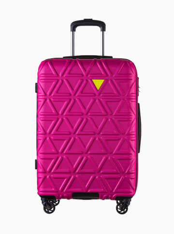 Puccini Hardcase-Trolley "California" in Pink - (B)44 x (H)67 x (T)25,5 cm