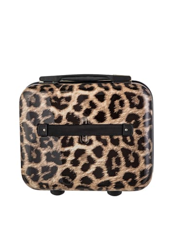 Puccini Kosmetyczka "Beverly Hills" w kolorze brązowo-czarnym - 32 x 30 x 18 cm