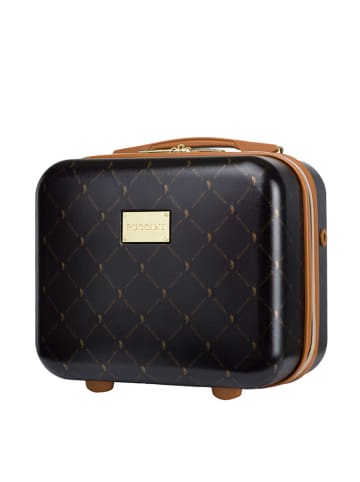 Puccini Beautycase "Saint Tropez" in Schwarz/ Hellbraun - (B)30,5 x (H)32 x (T)17,5 cm