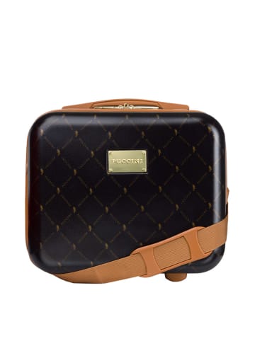 Puccini Kosmetyczka "Saint Tropez" w kolorze czarno-jasnobrązowym - 30,5 x 32 x 17,5 cm