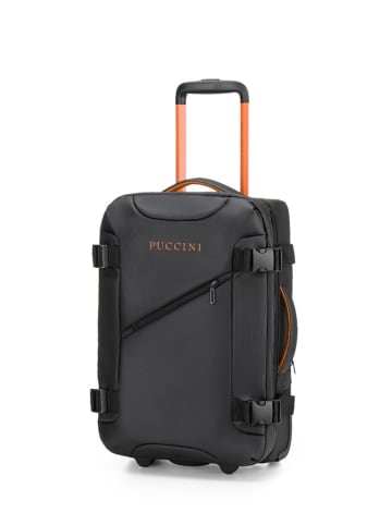 Puccini Softcase-Trolley "Colorado" in Schwarz - (B)35 x (H)51 x (T)20 cm