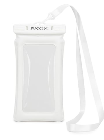 Puccini Pokrowiec w kolorze białym na telefon - 11 x 21 x 1,55 cm