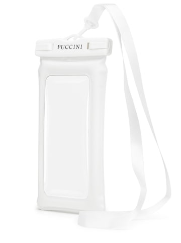 Puccini Pokrowiec w kolorze białym na telefon - 11 x 21 x 1,55 cm