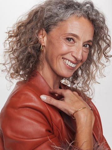 Ania Kruk Vergold. Armspange mit Edelsteinen