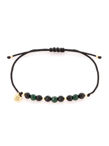 Ania Kruk Bransoletka w kolorze czarnym z jadeitem i kamieniem black stone