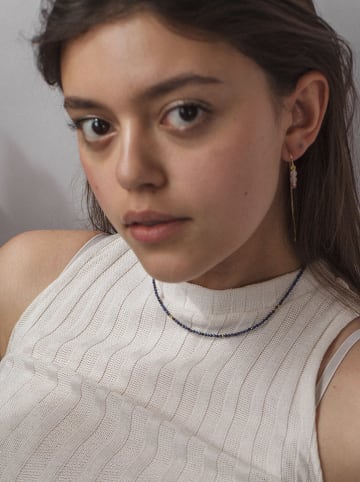 Ania Kruk Pozłacany naszyjnik z lapis lazuli - dł. 35 cm