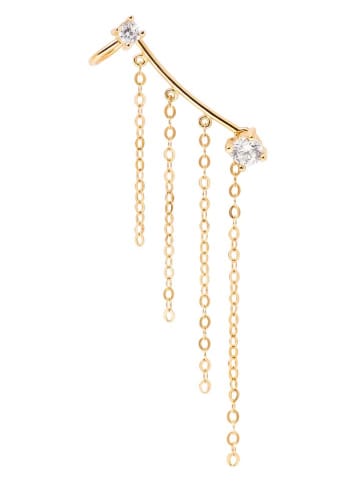 Ania Kruk Pozłacany kolczyk-wkrętka z cyrkoniami