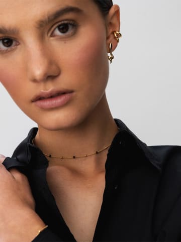 Ania Kruk Pozłacany naszyjnik z elementami ozdobnymi - dł. 40 cm