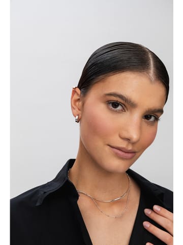 Ania Kruk Srebrny naszyjnik z elementami ozdobnymi - dł. 38 cm